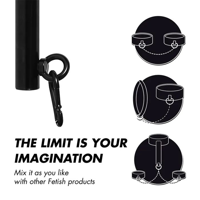 Fetish Submissive Vibrators | Barra Divaricatrice Regolabile compatibile con Cavigliere e Polsiere Fetish Submissive Vibrators | Barra Divaricatrice Regolabile compatibile con Cavigliere e Polsiere