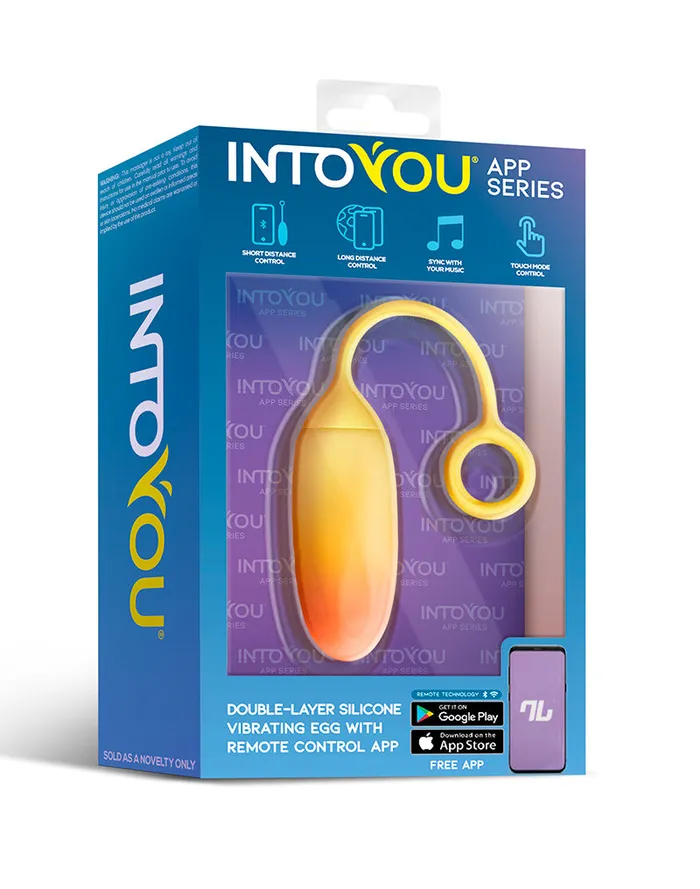 Intoyou - Vibrerend Eitje met App Control - Geel/Oranje | Intoyou Male Sex Toys