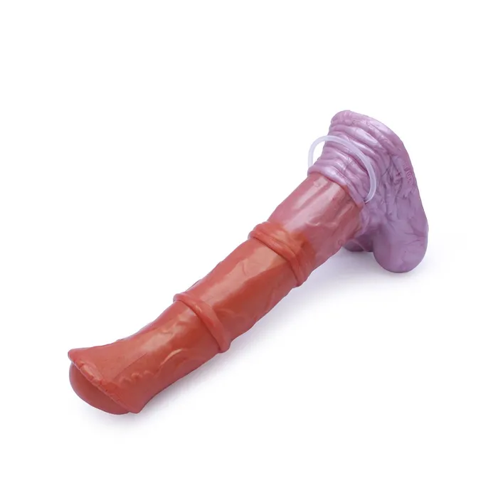 Kiotos Monstar - XXL Squirting Dildo Beast No. 58 Paolo the Pony - Rood/Wit | Kiotos Monstar Dildos