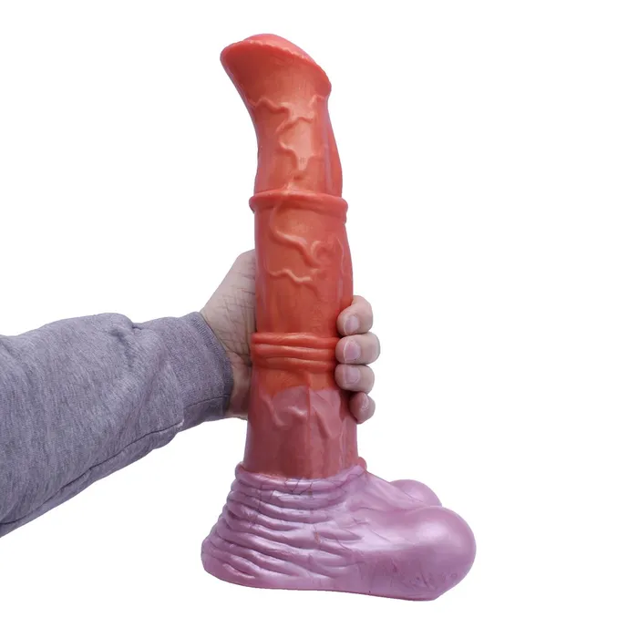 Kiotos Monstar - XXL Squirting Dildo Beast No. 58 Paolo the Pony - Rood/Wit | Kiotos Monstar Dildos