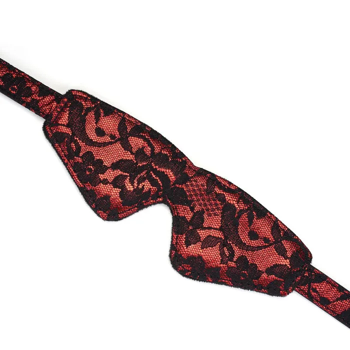 Liebe Seele Vibrators | Liebe Seele - Victorian Garden - Blinddoek Met Zachte Pluche Binnenvoering - Vegan Friendly - Zwart/Rood