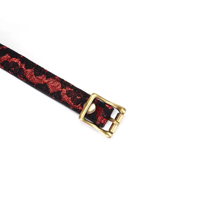 Liebe Seele Vibrators | Liebe Seele - Victorian Garden - Blinddoek Met Zachte Pluche Binnenvoering - Vegan Friendly - Zwart/Rood
