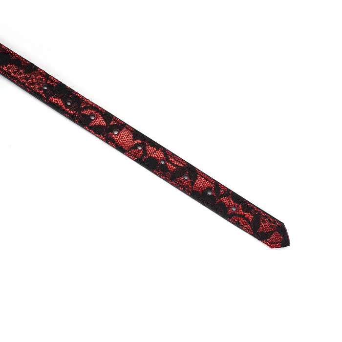 Liebe Seele Vibrators | Liebe Seele - Victorian Garden - Blinddoek Met Zachte Pluche Binnenvoering - Vegan Friendly - Zwart/Rood