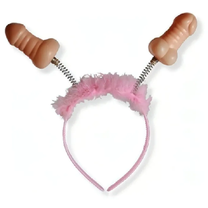 Sessopergioco Vibrators Cerchietto rosa con peluche coordinato e due piselli a molla