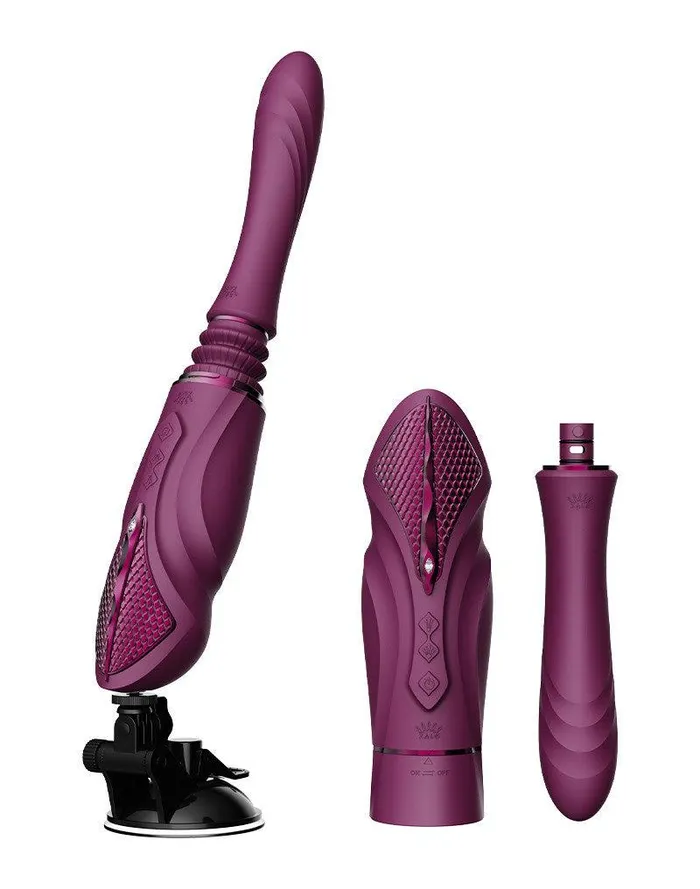 Zalo Female Sex Toys | Zalo - Sesh - Verwarmende Stotende Vibrator met Afstandsbediening - Amethyst Paars