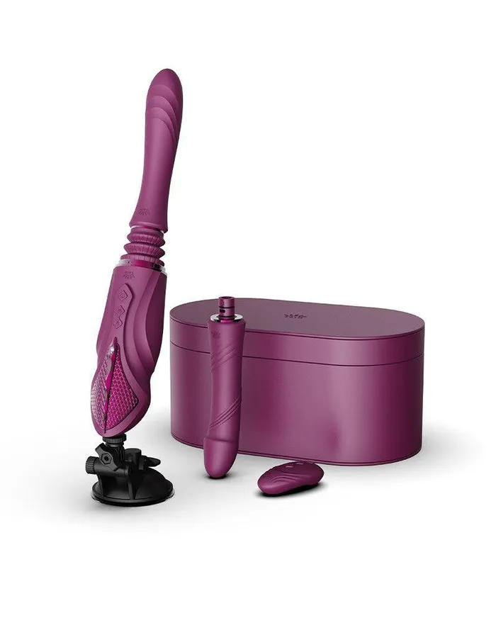 Zalo Female Sex Toys | Zalo - Sesh - Verwarmende Stotende Vibrator met Afstandsbediening - Amethyst Paars