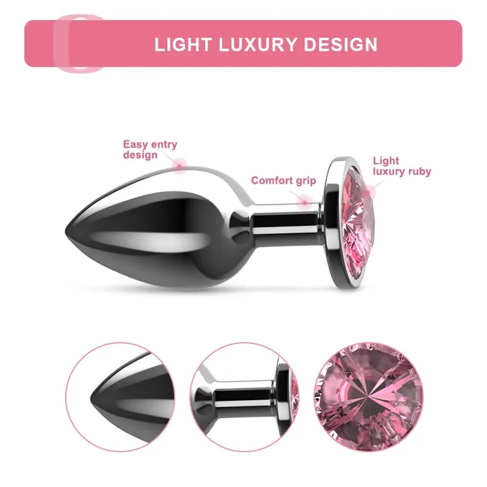 3 Pcs Set Luxury Metal Butt Toys | Lovetoyshub Female Sex Toys