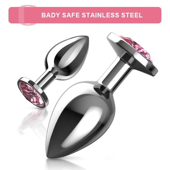 3 Pcs Set Luxury Metal Butt Toys | Lovetoyshub Female Sex Toys