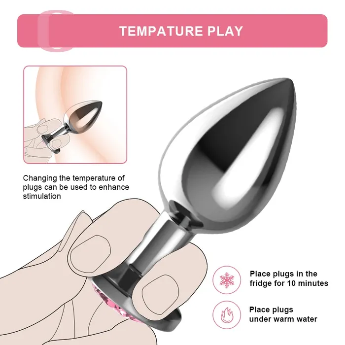 3 Pcs Set Luxury Metal Butt Toys | Lovetoyshub Female Sex Toys