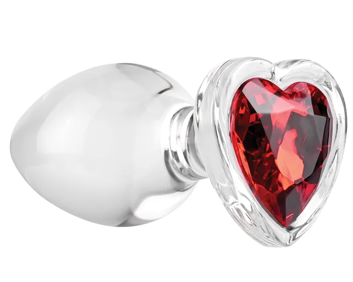 Anal | Evolved Novelties Adam & Eve Red Heart Gem Glass Plug