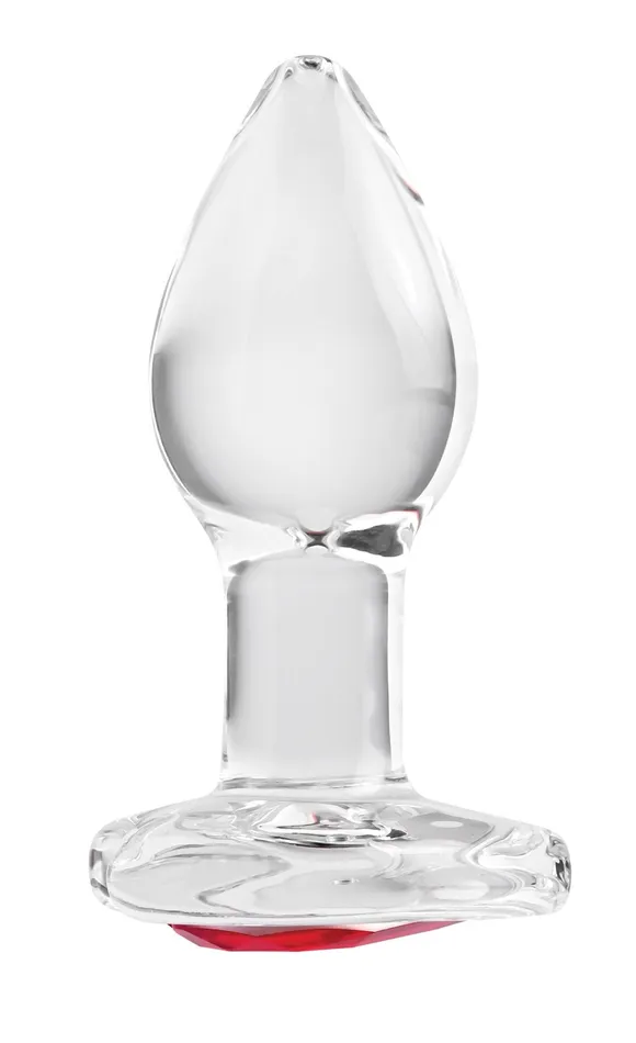 Anal | Evolved Novelties Adam & Eve Red Heart Gem Glass Plug