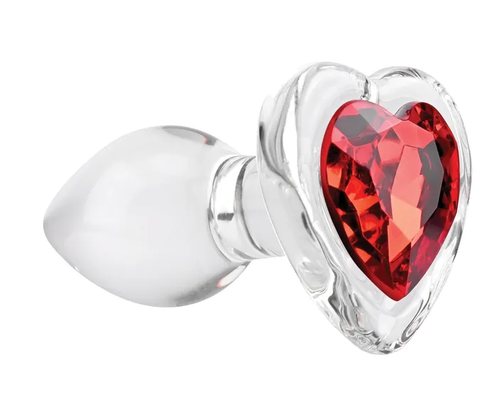 Anal | Evolved Novelties Adam & Eve Red Heart Gem Glass Plug