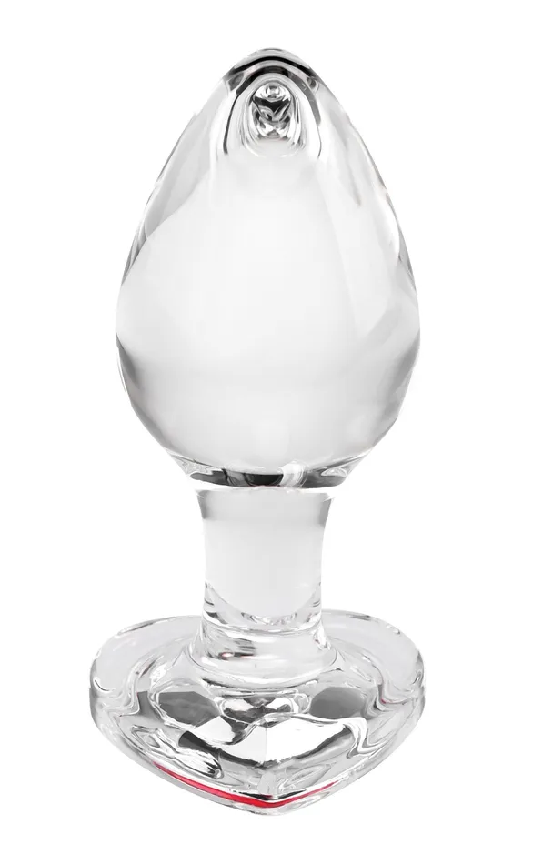 Anal | Evolved Novelties Adam & Eve Red Heart Gem Glass Plug
