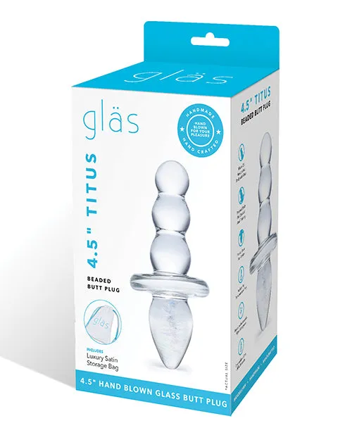Anal | Glas Titus Beaded Butt Plug - Electric / Hustler Lingerie