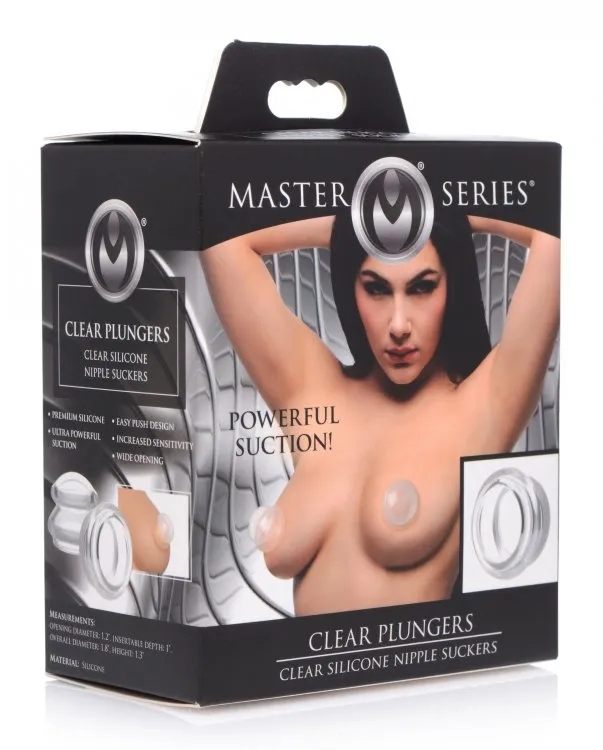 Anal | XR Brands Clear Plunger Silicone Nipple Suckers - Small Anal | XR Brands Clear Plunger Silicone Nipple Suckers - Small