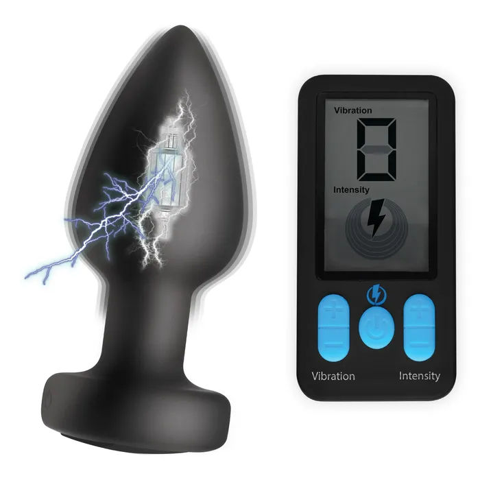 Anal | XR Brands E-Stim and Vibrating Anal Plug - Black