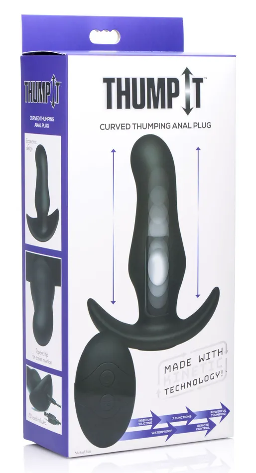 Anal | XR Brands Thump It Curved Silicone Butt Plug