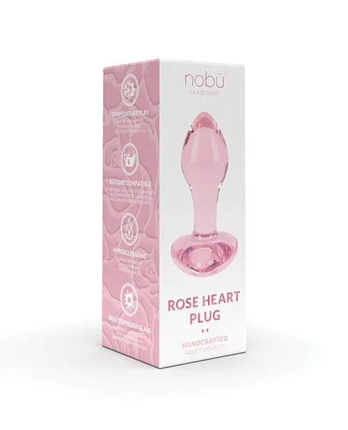 Bodispa Anal | Nobu Rose Heart Plug Glass Butt Plug