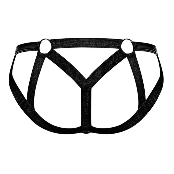 Cage Matte Strappy Ring Jock - S/ M - Black | Male Power Male Sex Toys Cage Matte Strappy Ring Jock - S/ M - Black | Male Power Male Sex Toys
