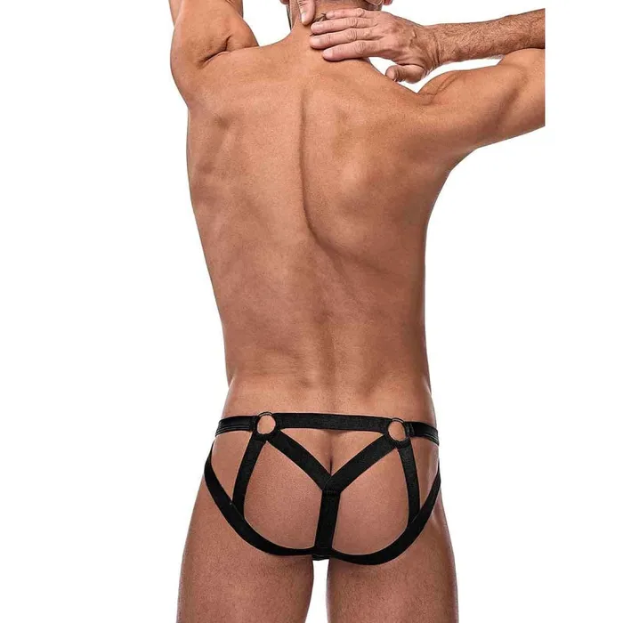 Cage Matte Strappy Ring Jock - S/ M - Black | Male Power Male Sex Toys Cage Matte Strappy Ring Jock - S/ M - Black | Male Power Male Sex Toys