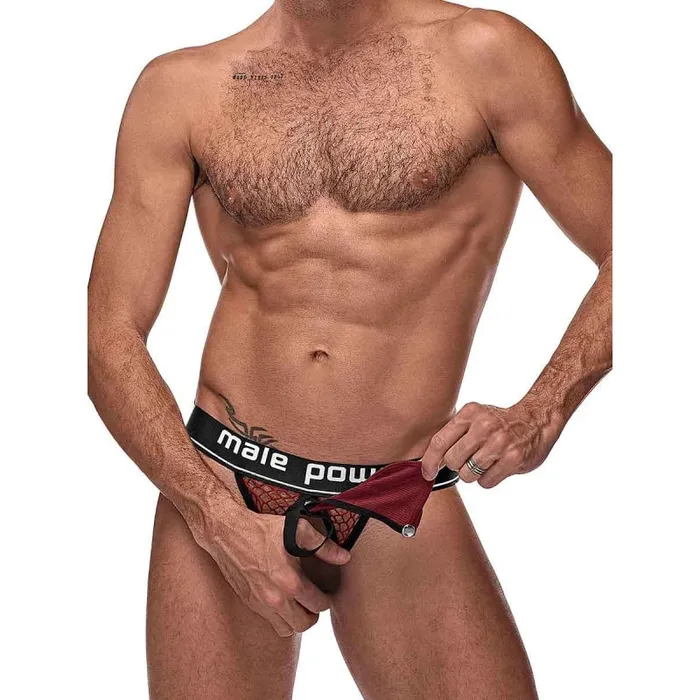 Cock Pit Net Cock Ring Jock - S/ M - Burgundy | Male Power Male Sex Toys Cock Pit Net Cock Ring Jock - S/ M - Burgundy | Male Power Male Sex Toys