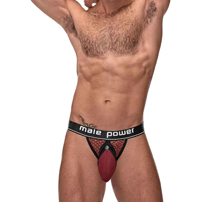 Cock Pit Net Cock Ring Jock - S/ M - Burgundy | Male Power Male Sex Toys Cock Pit Net Cock Ring Jock - S/ M - Burgundy | Male Power Male Sex Toys
