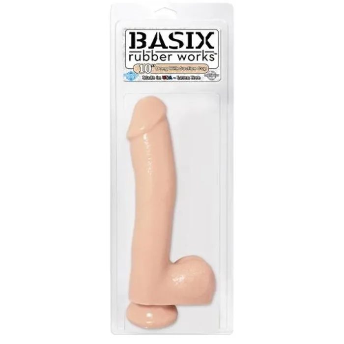 Dildos | Pipedream Basix Rubber Works - 10 Inch Dong With Suction Cup - Flesh Dildos | Pipedream Basix Rubber Works - 10 Inch Dong With Suction Cup - Flesh