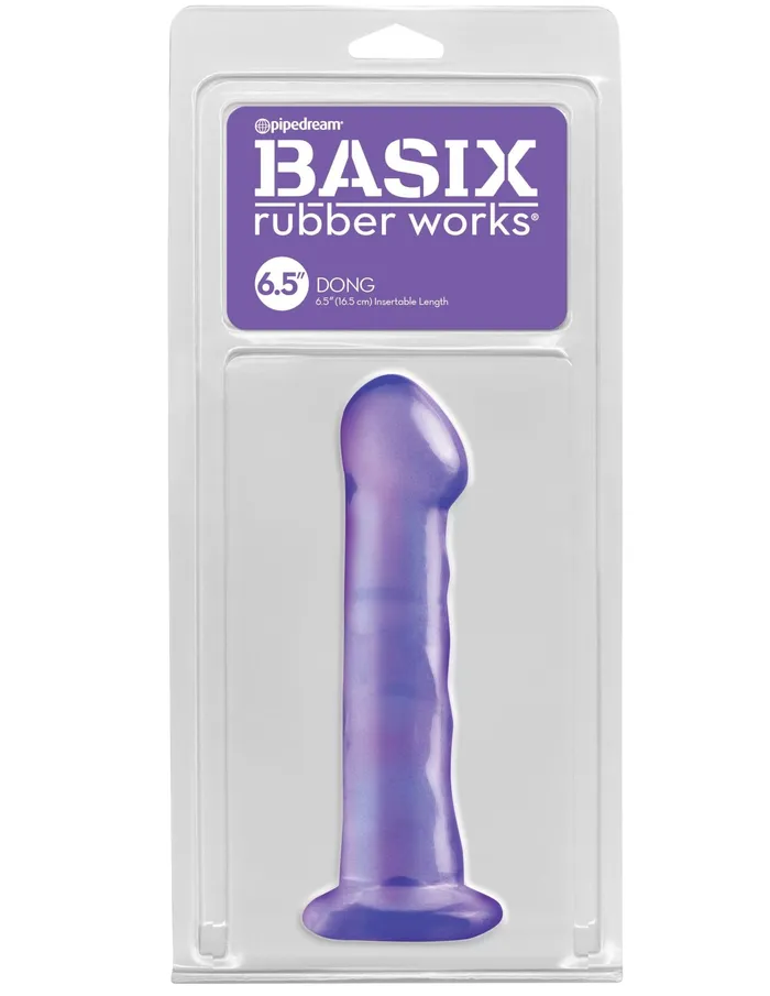 Dildos | Pipedream Basix Rubber Works - 6.5 Inch Dong With Suction Cup