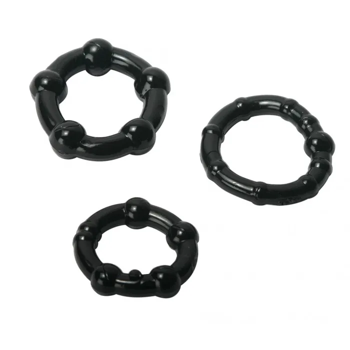 Dildos | XR Brands Size Matters Performance Cock Rings - Black Cock Rings - Set of 3 Sizes Dildos | XR Brands Size Matters Performance Cock Rings - Black Cock Rings - Set of 3 Sizes
