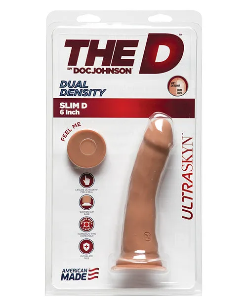 Doc Johnson The D 65 Dual Density Slim D Caramel Dildos