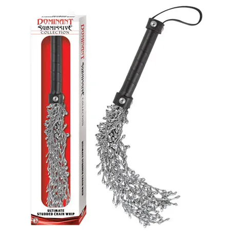 Dominant Submissive Collection Ultimate Studded Chain Whip Nasstoys Vibrators
