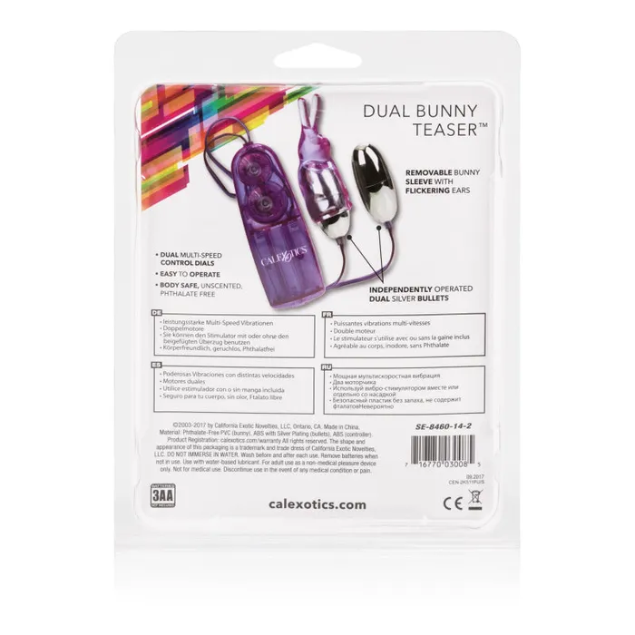 Dual Bunny Teaser - Purple | CalExotics Vibrators Dual Bunny Teaser - Purple | CalExotics Vibrators