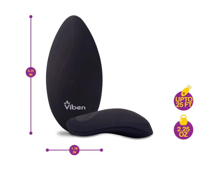 Female Sex Toys | Viben Racy - Remote Control 10 Function Panty Vibrator - Black Vibrator