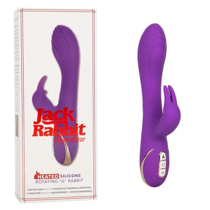 Jack Rabbit Signature Heated Silicone Rotating G Rabbit CalExotics Female Sex Toys Jack Rabbit Signature Heated Silicone Rotating G Rabbit CalExotics Female Sex Toys