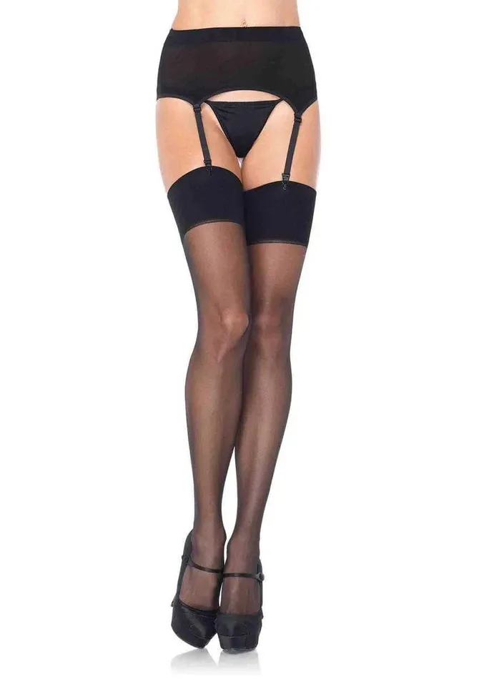 Leg Avenue Anal Zara Garter Belt and Stocking Black