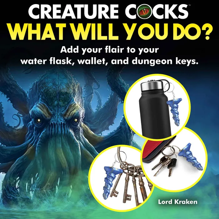 Lord Kraken Keychain - Blue | Xr Brands Creature Cocks Vibrators Lord Kraken Keychain - Blue | Xr Brands Creature Cocks Vibrators