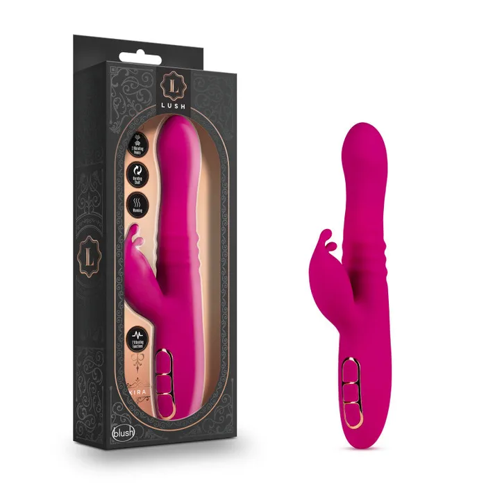 Lush Kira Pink 24 cm USB Rechargeable Thrusting Rabbit Vibrator Blush Novelties Vibrators Lush Kira Pink 24 cm USB Rechargeable Thrusting Rabbit Vibrator Blush Novelties Vibrators