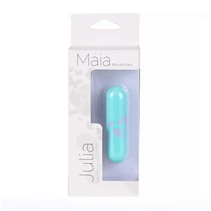 Maia Toys Vibrators | Julia Butterfly Print Mini Bullet - Teal Blue Maia Toys Vibrators | Julia Butterfly Print Mini Bullet - Teal Blue