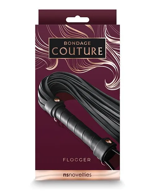 NS Novelties Bondage Couture Flogger Black Anal