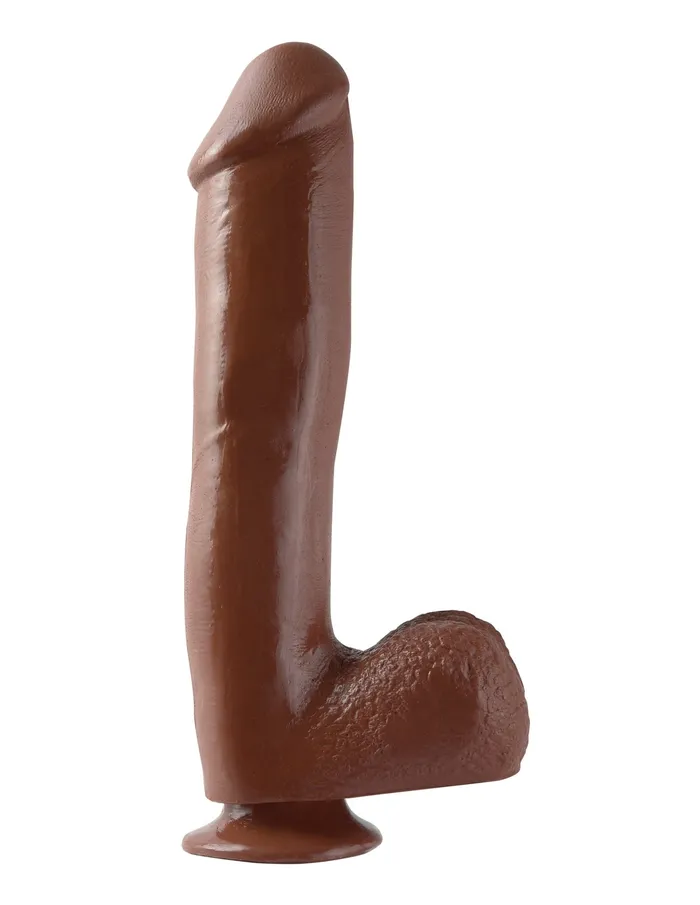 Pipedream Dildos Basix Rubber Works 10 Inch Dong With Suction Cup Brown
