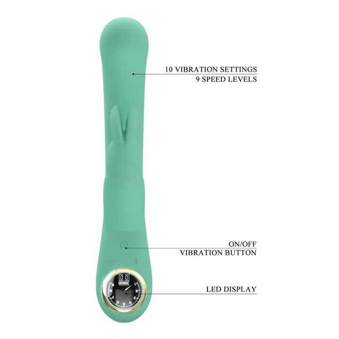 Pretty Love Vibrators | Lamar - Led Digital Display Rabbit - Turquoise Pretty Love Vibrators | Lamar - Led Digital Display Rabbit - Turquoise