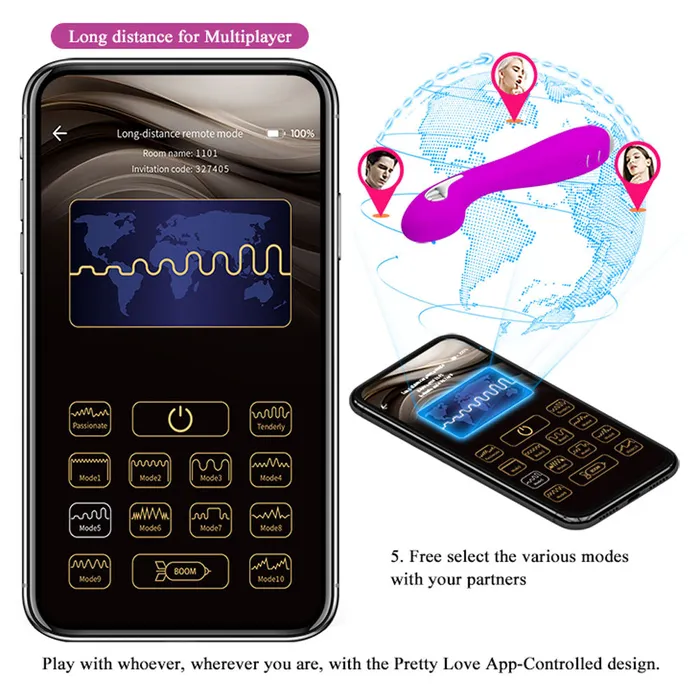 Pretty Love Vibrators | Pretty Love Hector Global Remote Control Series G-Spot Vibrator