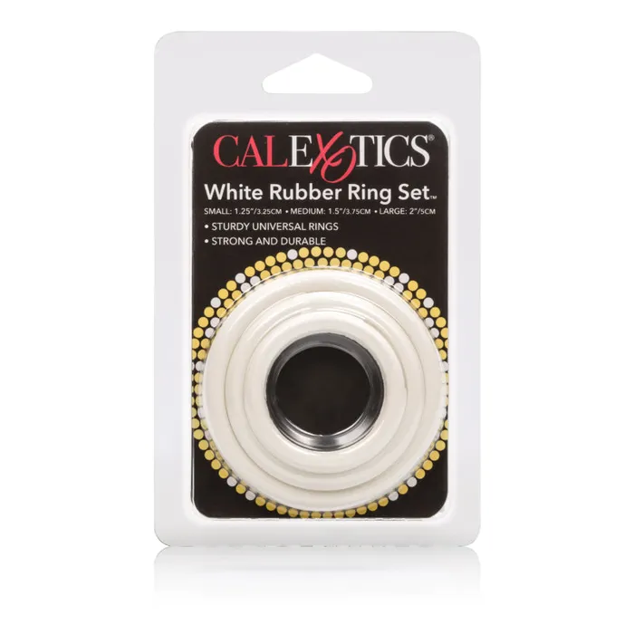 Rubber Ring 3 Piece Set - White | CalExotics Male Sex Toys Rubber Ring 3 Piece Set - White | CalExotics Male Sex Toys