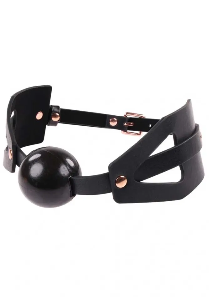 Sportsheets Brat Ball Gag Black Rose Gold Vibrators