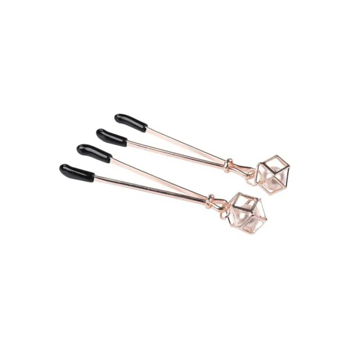 Sportsheets Vibrators Brat Pearl Nipple Clips Rose Gold