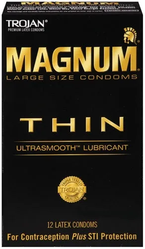 Trojan Magnum Thin 12 Pack Trojan Condoms Female Sex Toys