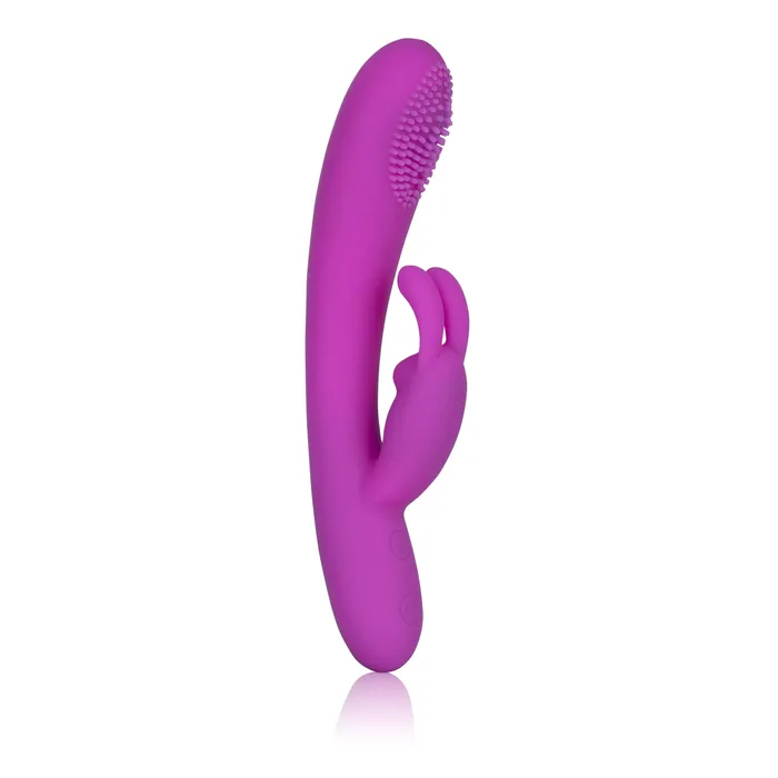 Vibrators California Exotic Novelties Embrace Massaging Rabbit Purple