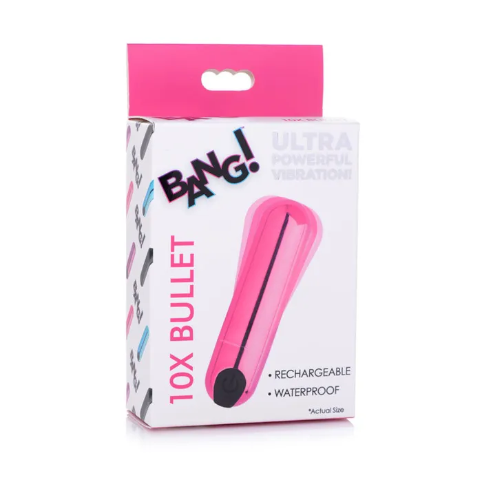 Vibrators XR Brands Bang 10X Vibrating Metallic Bulletag656pink