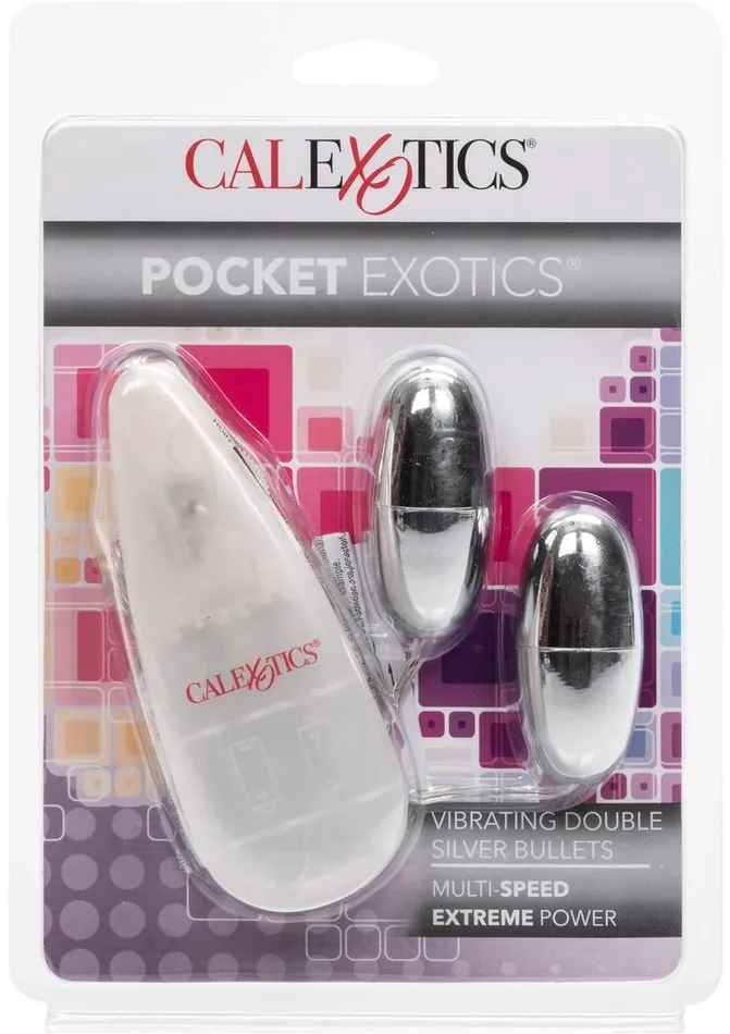 Anal Pocket Exotics Pocket Exotics Vibrating Double Silver Bullets