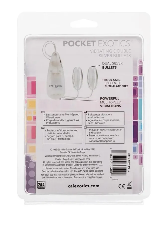 Anal Pocket Exotics Pocket Exotics Vibrating Double Silver Bullets